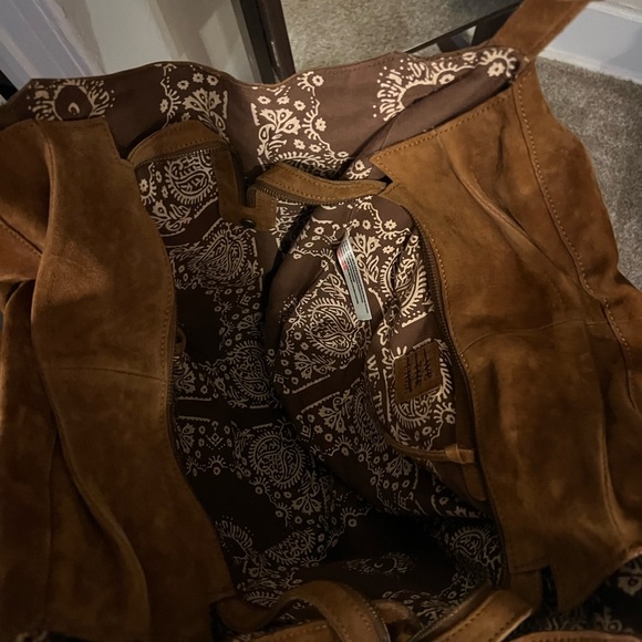 Free People Tan Suede Tote Bag - Picture 5 of 8